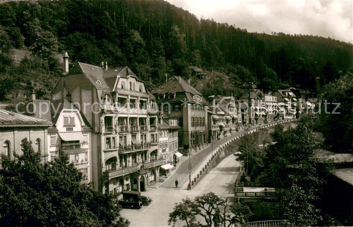 Wildbad Schwarzwald Olgastrasse mit alter Wandelhalle