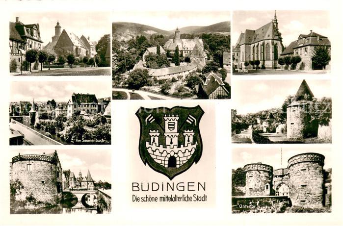 Buedingen Hessen Schloss Am Seemenbach Kirche Untertor
