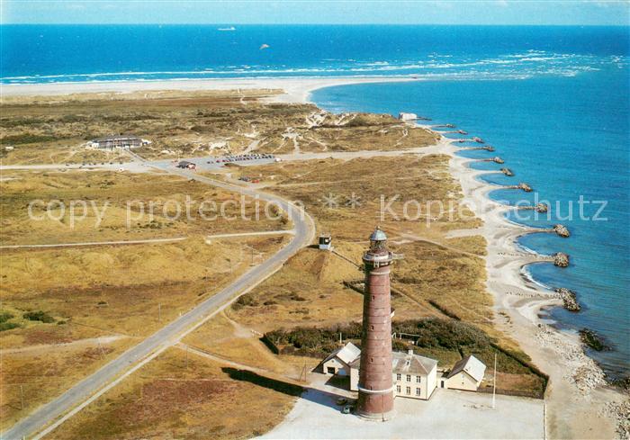 Grenen Skagen Fyr Bygget 1848 Fliegeraufnahme