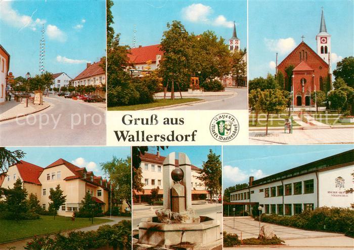Wallersdorf Ortspartien Brunnen Kirche