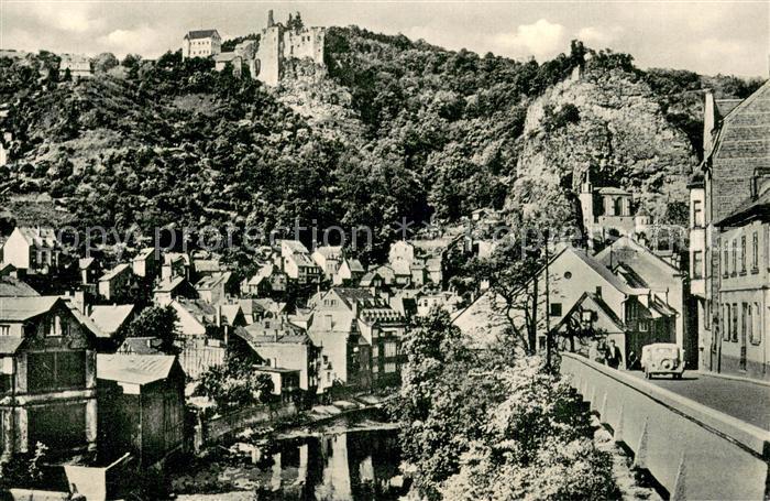 Idar-Oberstein Blick auf Schloss und Felsenkirche