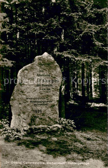 Weissenstadt Dr Goepel Gedenkstein