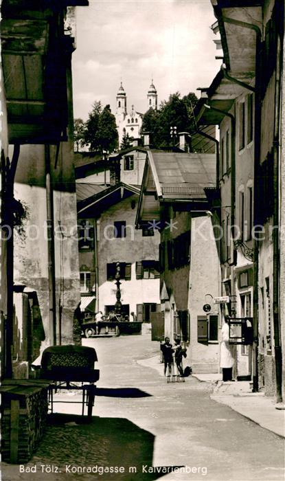 Bad Toelz Konradgasse mit Kalvarienberg