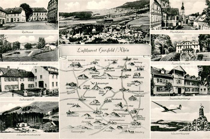 Gersfeld Rhoen Rathaus Schwimmbad Ludwigstift Schwedenschanze Marktplatz Sanator