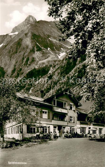 Spielmannsau Berggasthaus mit Trettachspitze