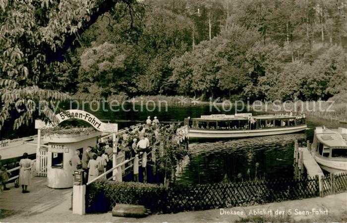 Dieksee Abfahrt der Fuenf Seen Fahrt