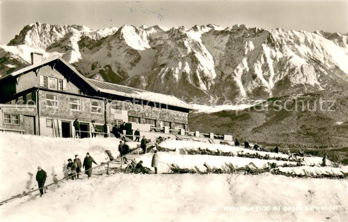 GARMISCH-PARTENKIRCHEN Bayern Wankhaus mit Karwendel