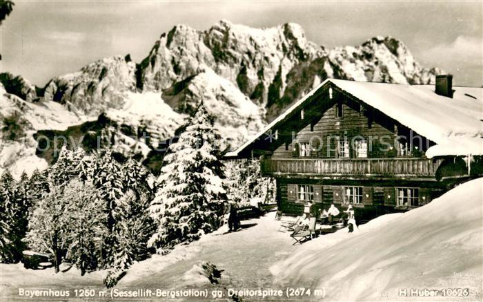 GARMISCH-PARTENKIRCHEN Bayern Bayernhaus mit Dreitorspitze
