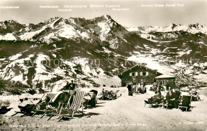 GARMISCH-PARTENKIRCHEN Bayern Wankhaus mit Zugspitzgruppe