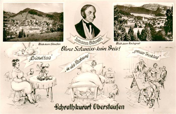 Oberstaufen Oberallgaeu Bayern Blick zum Staufen und zum Hochgrat Johann Schrot