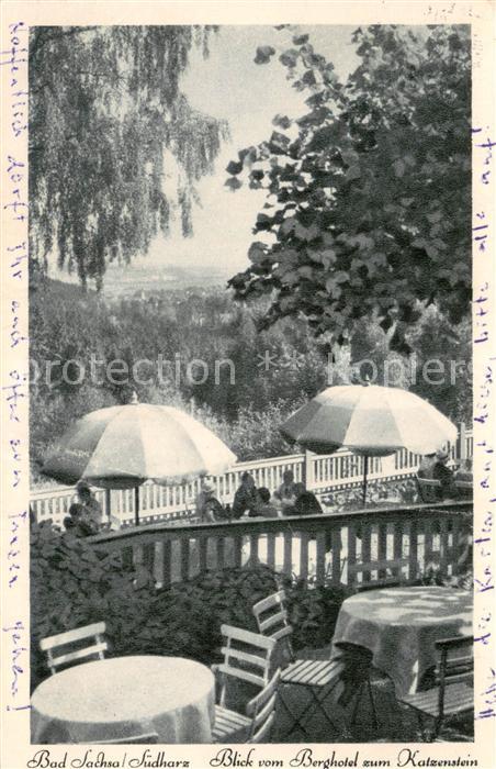 Bad Sachsa Harz Blick vom Berghotel zum Katzenstein
