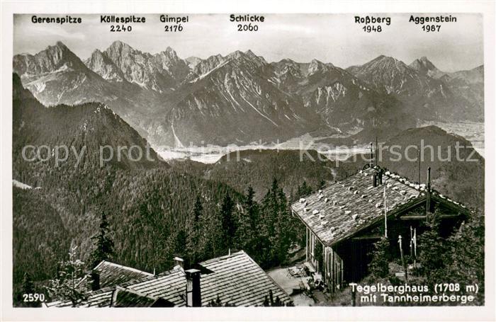 Tegelberghaus 1720m Allgaeu mit Tannheimerbergen