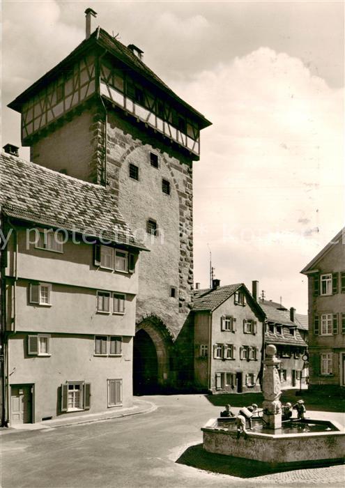 Reutlingen BW Gartentor mit Brunnen