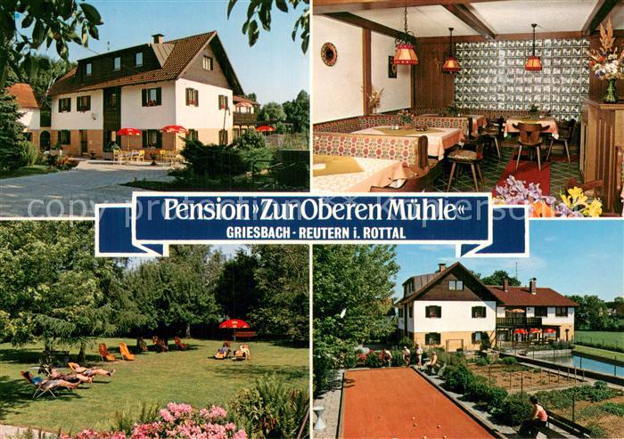 Griesbach Rottal Pension Zur Oberen Muehle Gaststube Liegewiese Boulebahn