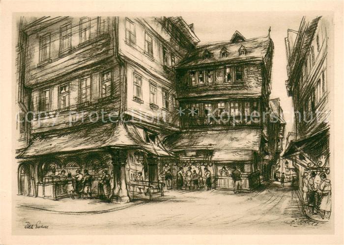 Frankfurt Main Dt Saengerbundfest FFM 1932 Die Schirnen Kuenstlerkarte