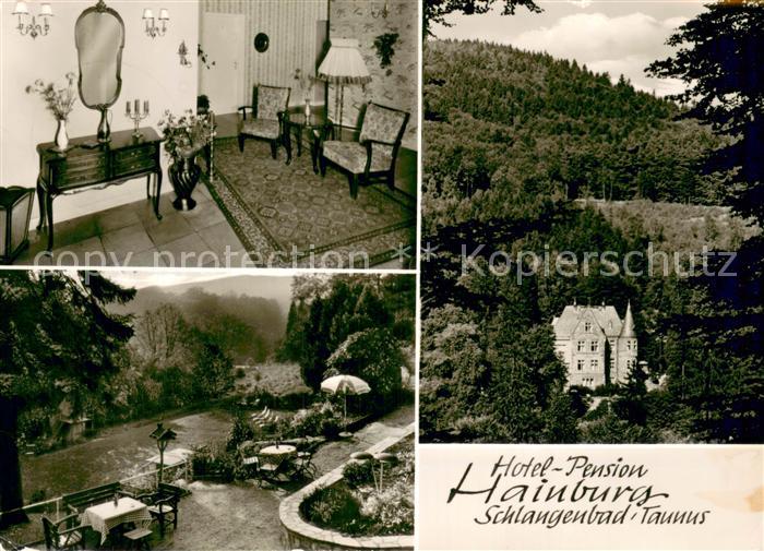 Schlangenbad Taunus Hotel Pension Hainburg Terrasse Gaststube