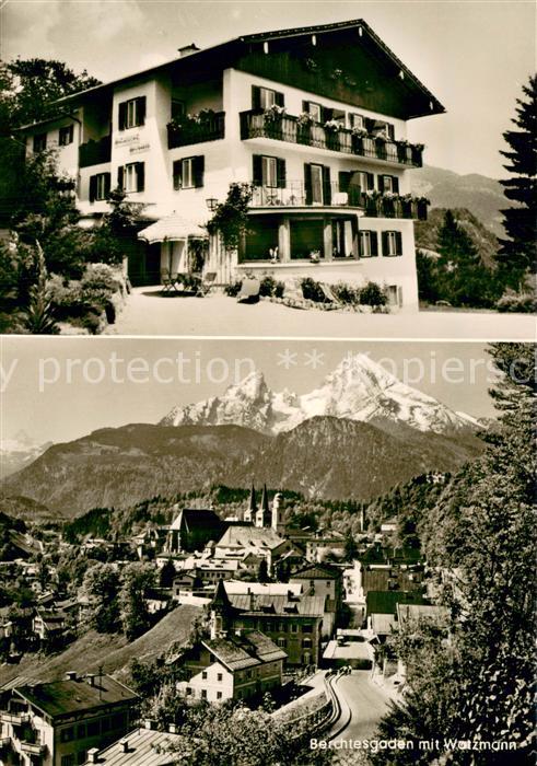 BERCHTESGADEN Bayern Hotel Belvedere mit Watzmann