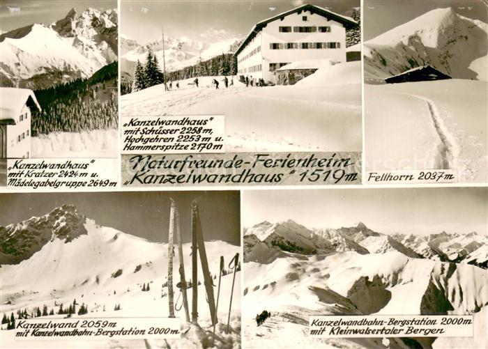 Oberstdorf Kanzelwandhaus mit Kratzer Schuesser Hochgehren Hammerspitze Fellhorn