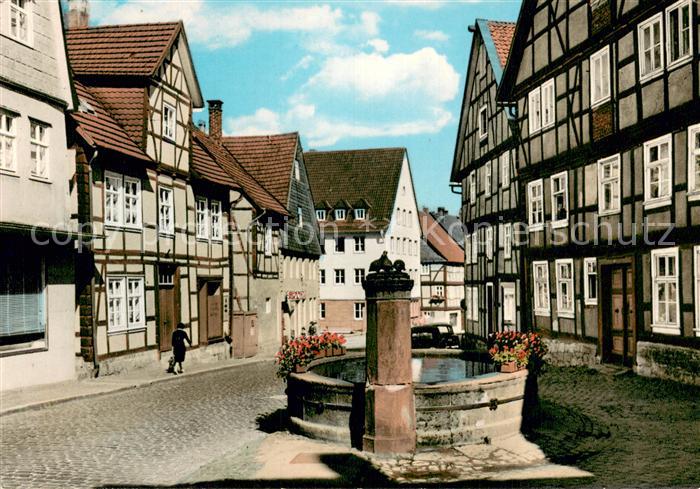 Korbach Feldhuehnerbrunnen Altstadt Fachwerkhaeuser