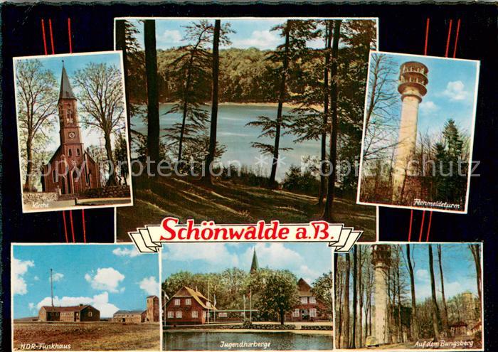 Schoenwalde Bungsberg Kirche Fernmeldeturm NDR Funkhaus Jugendherberge Waldparti