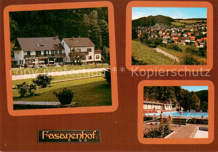 Datterode Fasanenhof Gaststaette Cafe Pension Freibad Ortsansicht