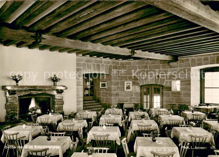 BERCHTESGADEN Bayern Grosse Halle im Kehlsteinhaus Kamin