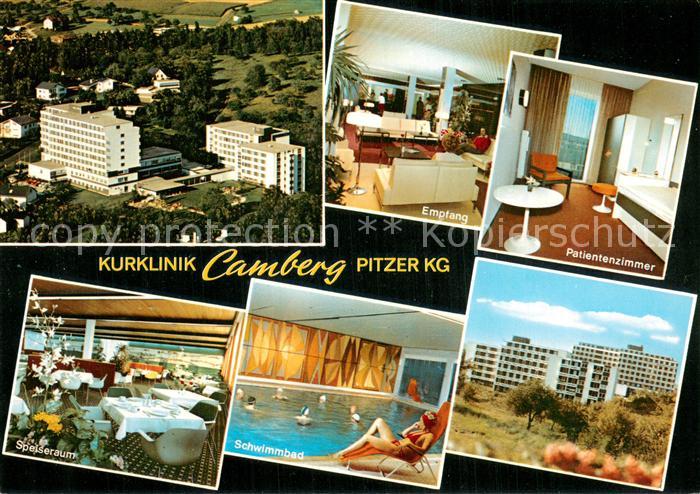 Bad Camberg Kurklinik Luftbild Empfang Patientenzimmer Speiseraum Schwimmbad
