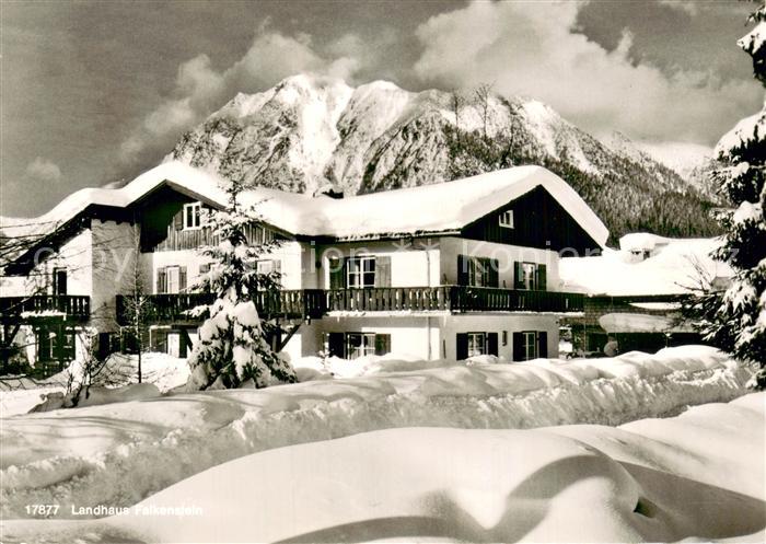 Oberstdorf Pension Landhaus Falkentein Winterzauber Allgaeuer Alpen