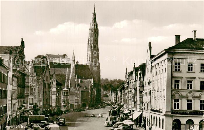 Landshut Isar Altstadt m. Burg Trausnitz