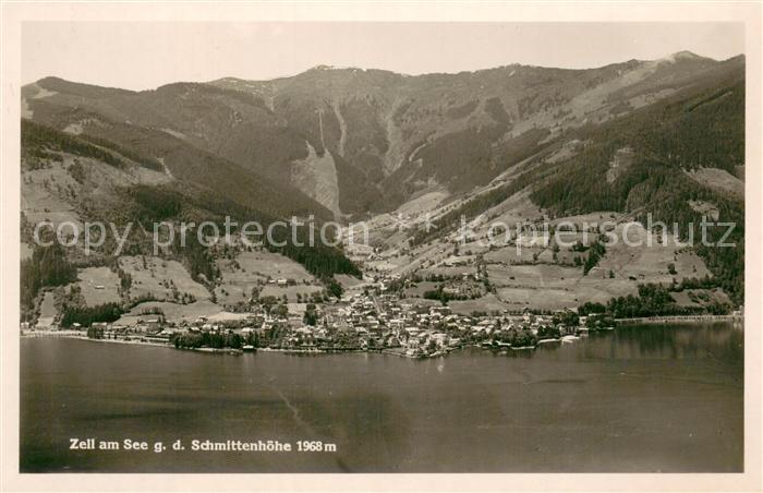 Zell See AT Fliegeraufnahme Gesamtansicht m. See u. Schmittenhoehe