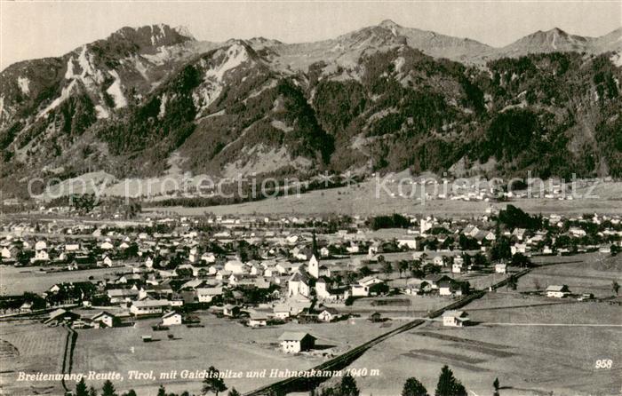 Breitenwang Tirol Gesamtansicht m. Gaichtspitze u. Hahnenkamm