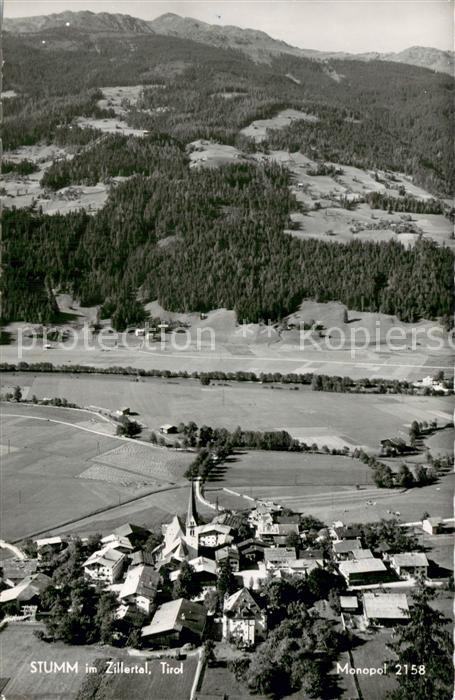 Stumm Zillertal Fliegeraufnahme Gesamtansicht