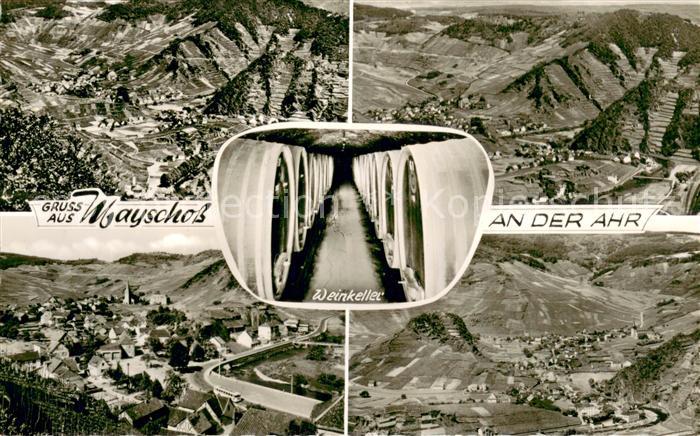Mayschoss Fliegeraufnahme Teilansichten d. Gegend m. Weinkeller