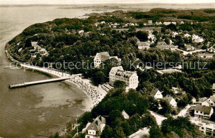 Gluecksburg Ostseebad Fliegeraufnahme Strand
