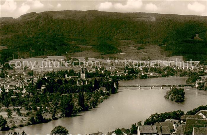 Saeckingen Bad Teilansicht m. Hochrhein u. Eggberg