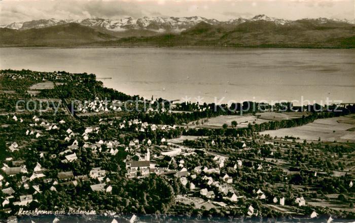 Kressbronn Bodensee Fliegeraufnahme Gesamtansicht m. See u. Apen-Panorama