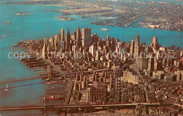 New York City Fliegeraufnahme Lower Manhattan Skyline