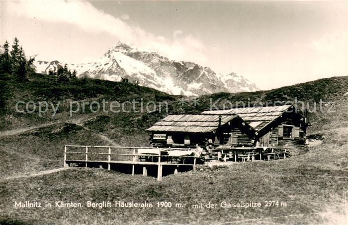 Mallnitz Kaernten Berglift Haeusleralm Aussenansicht m. Geiselspitze