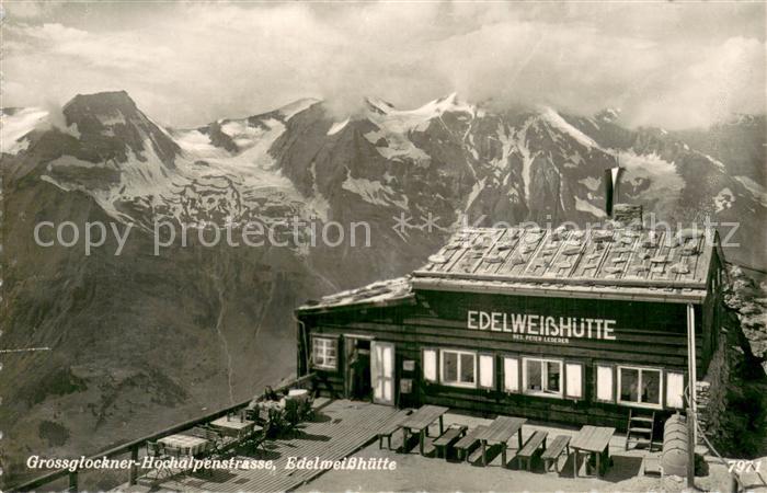Edelweisshuette 2571m Grossglockner Edelweisshütte Terrasse Berge