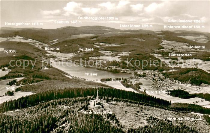 TITISEE Schwarzwald BW Fliegeraufnahme See-Ansicht Hinterzarten Feldberg-Gebiet