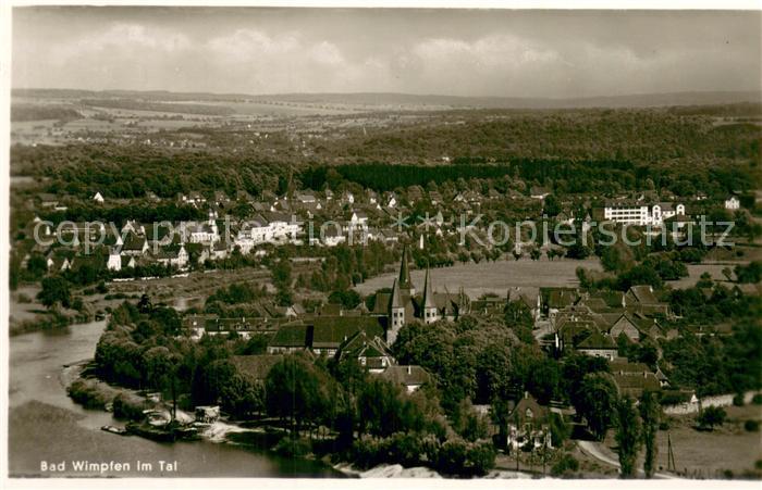 Bad Wimpfen Fliegeraufnahme Totalansicht v. Bad Wimpfen im Tal