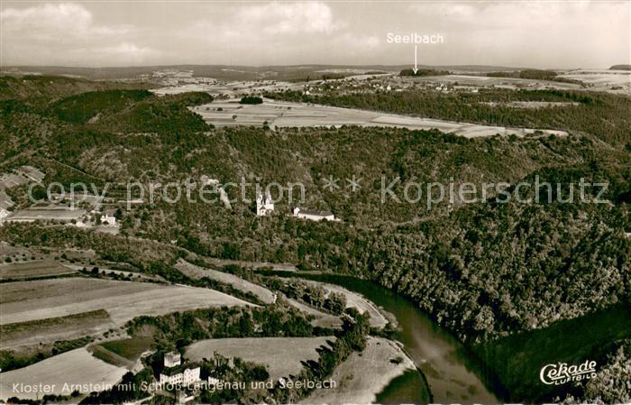 Kloster Arnstein Fliegeraufnahme Schloss-Langenau Seelbach Kloster- Arnstein