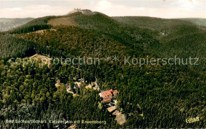 Bad Sachsa Harz Fliegeraufnahme Katzenstein m. Ravensberg