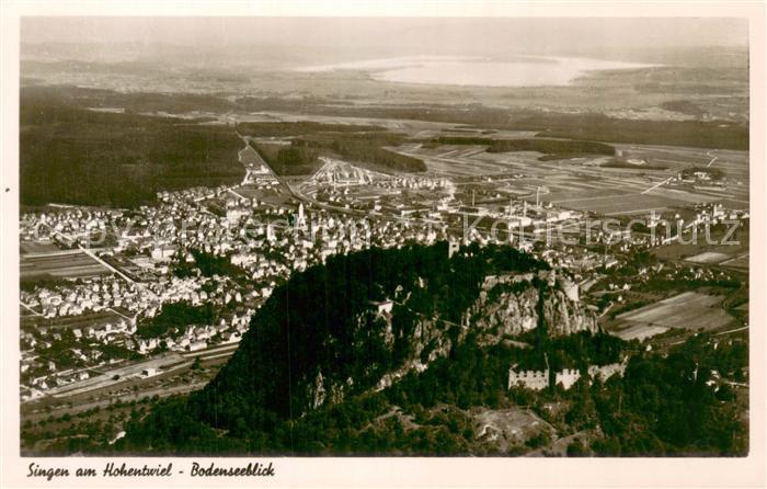 Singen Hohentwiel Fliegeraufnahme Bodenseeblick