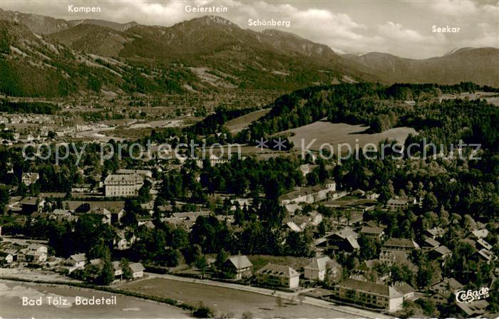 Bad Toelz Fliegeraufnahme Teilansicht Badeteil
