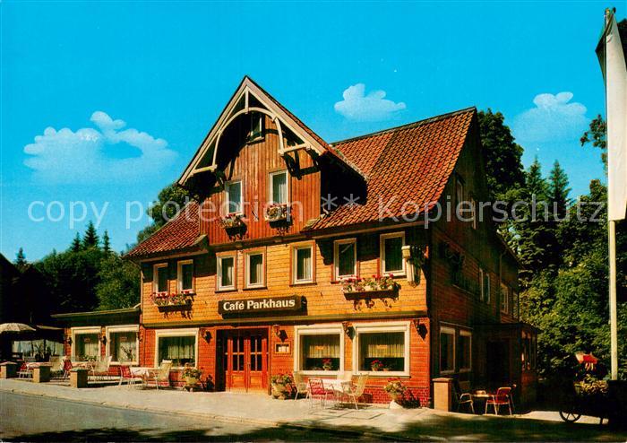 Altenau Harz Cafe Parkhaus u. Hotel garni Aussenansicht Holzhaus