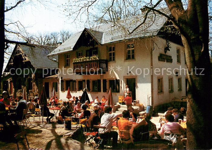 Fichtelgebirge Waldsteinhaus Aussenansicht m. Biergarten
