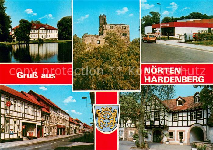 Noerten-Hardenberg Teilansichten m. Ruine u. Fachwerkhaeusern