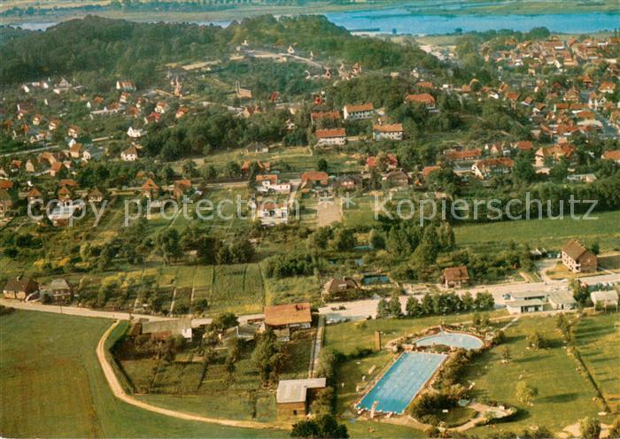 Hitzacker Elbe Fliegeraufnahme Schwimmbad