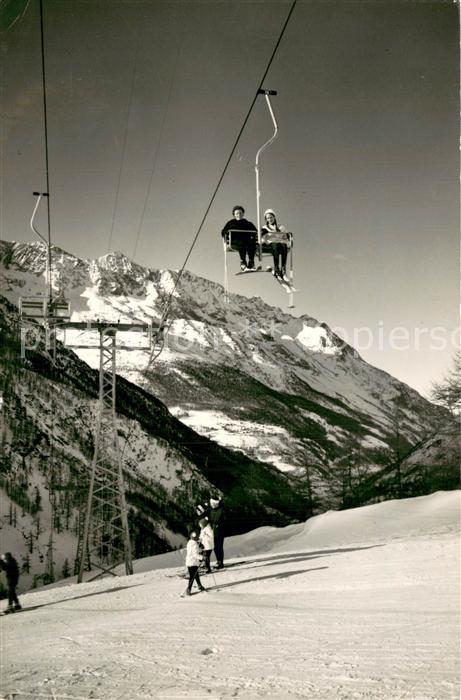 Sessellift Chairlift Telesiege Saas Almagell Furggstalden